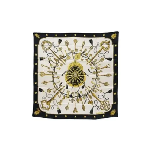 HERMES Шелковые шарфы Женские Черный