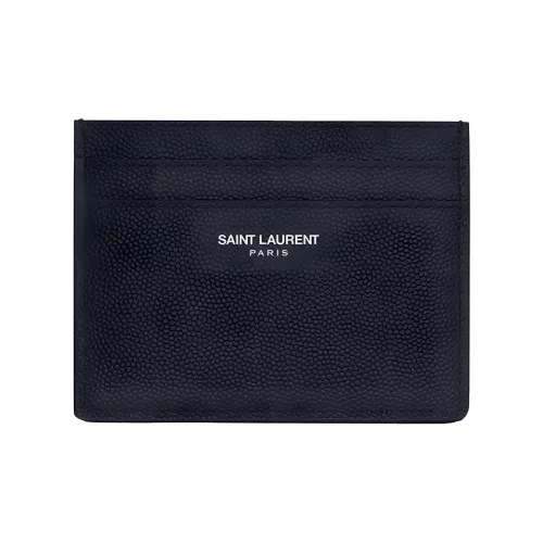 SAINT LAURENT Grained Тисненая кожа Держатель для карт Держатель для карт Мужской Полночь Синий