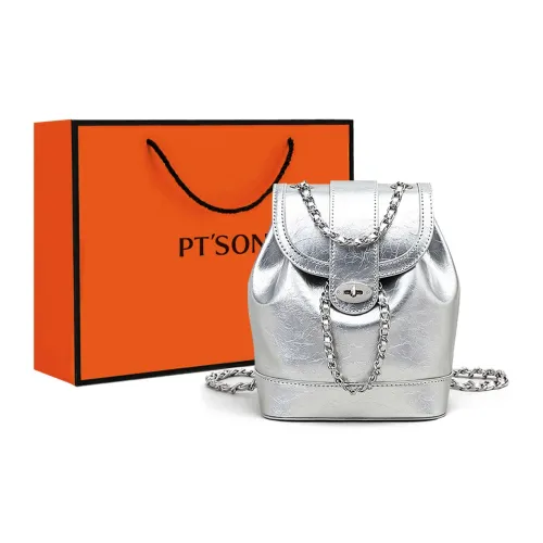 PT'SON ПУ (полиуретан) Рюкзак Большой Women's Silver