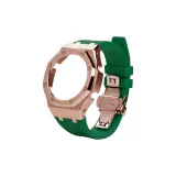 Розово-золотой песочный чехол для часов, темно-зеленый