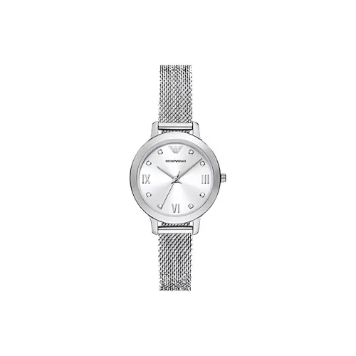 EMPORIO ARMANI Women's Watch Кварцевый механизм ремешок из нержавеющей стали 32 мм серебристый циферблат