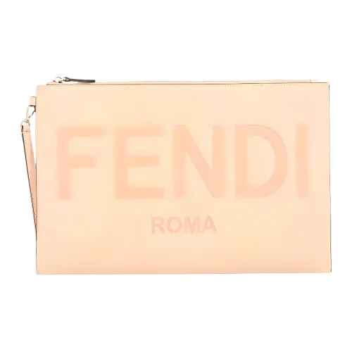 FENDI Кожа Клатч Большой Женский Розовый