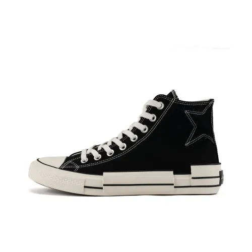 LARA STAR High-Top Sneakers Белый Черный Унисекс