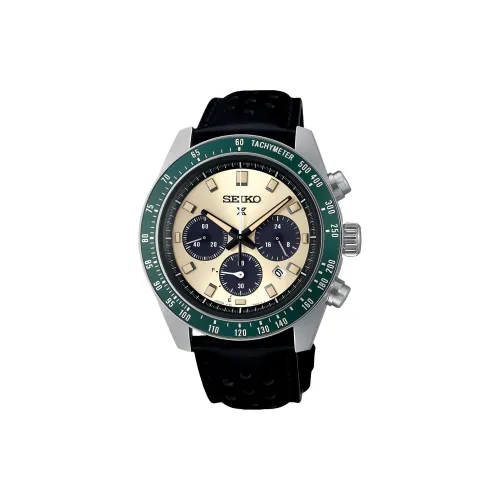 SEIKO Солнечный механизм часы с коровьей кожей ремешок 45,9 мм мужские часы золотой циферблат