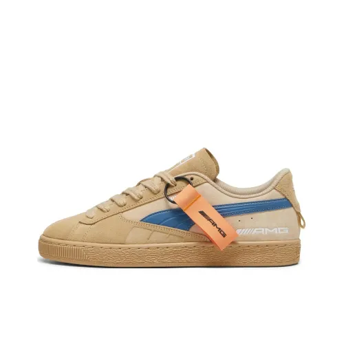 SUEDE X PUMA Mercedes AMG Petronas Motorsport Low Top Скейтборд Кроссовки Мужские Коричневые