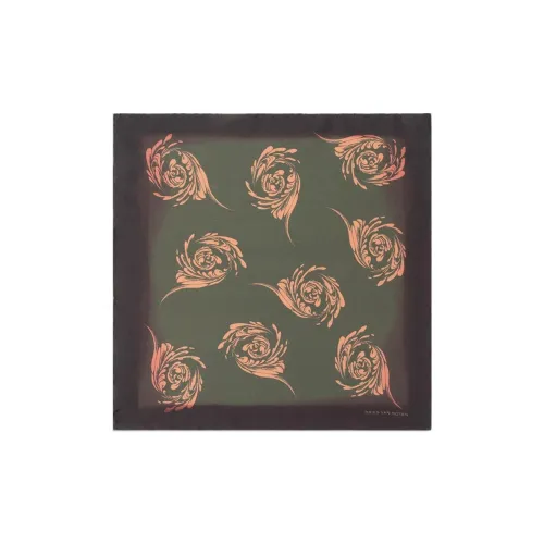 DRIES VAN NOTEN Шелковые шарфы Мужской Зеленый