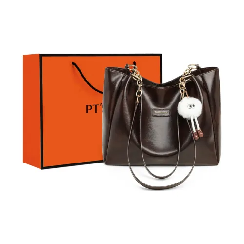 PT'SON Коровья кожа Сумка через плечо Стандартная Женская Кофейного цвета