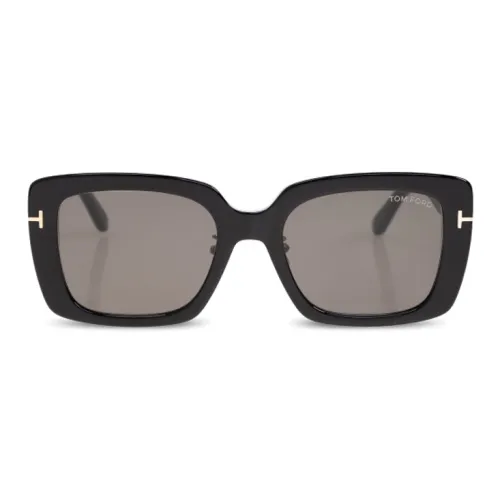 TF Ацетат Прямоугольные Солнцезащитные очки Женские Черные