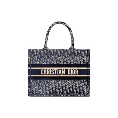 DIOR BookTote Вельветовая сумка-тоут сумка для покупок сумка через плечо сумка среднего размера женская темно-синий