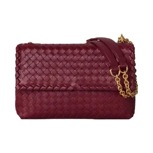 Bottega Veneta Intrecciato Sheepskin Crossbody Bag Shoulder Bag Women's Burgundy Bottega Veneta Intrecciato Овчина Сумка через плечо Сумка на плечо Женская Бургунди