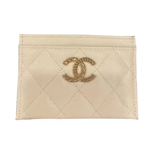 CHANEL Коровья кожа Держатель для карт Женский Белый