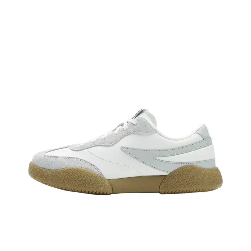 FILA Пингвин Износостойкие Низкие Кроссовки для скейтбординга Женские Белые Серые