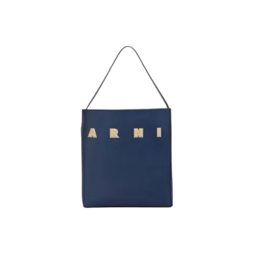 MARNI Museo Коровья кожа Тоут Сумка Сумка для покупок Сумка среднего размера Женская Синяя