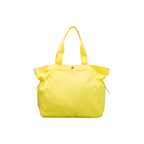 lululemon Боковая сторона Cinch Нейлон Тоут Сумка Сумка для покупок Сумка Женская Желтая