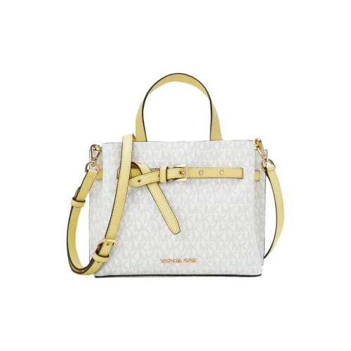 MICHAEL KORS Эмилия Искусственная кожа Сумка через плечо Сумка Маленькая Женская Белая Кремовая Желтая