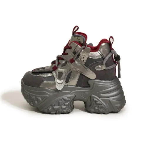 Milan Love Song Устойчивый к истиранию Увеличение высоты Термический MID Топ Толстая подошва Кроссовки Женские