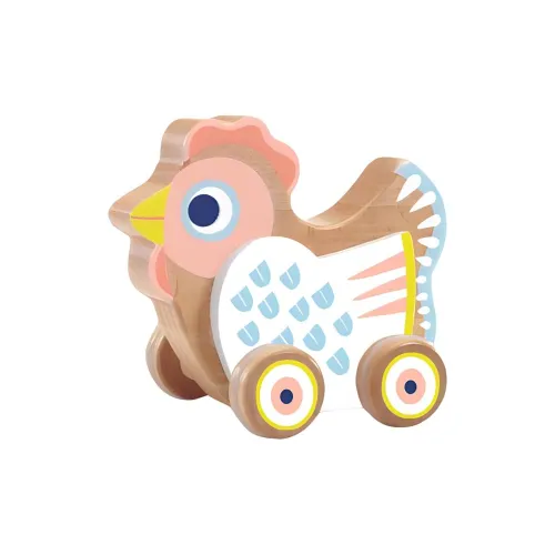 DJECO Chick Музыкальный PUSH Pull Сложный Детский Белый PUSH Pull с INERTIA Glide Игрушки