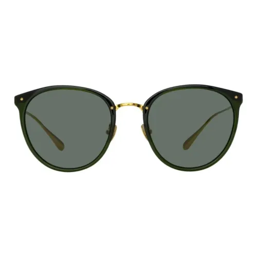 Linda Farrow Титан Ацетат Круглые Солнцезащитные очки Женские Зеленые