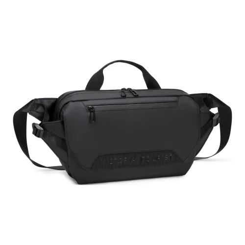 Victorian Traveler Кожа Мембранная Слинг-Сумка Поясная Сумка Мужская Черная