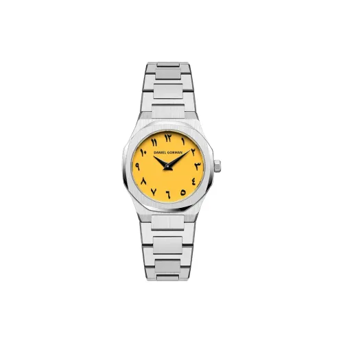 DANIEL GORMAN Hero Collection Кварцевый механизм нержавеющая сталь ремешок женские часы желтый циферблат