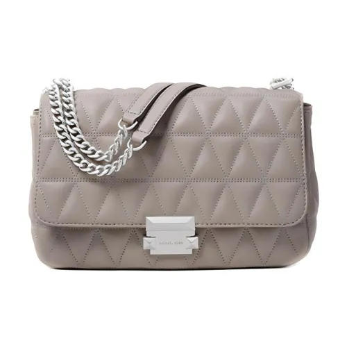 MICHAEL KORS Sloan Овчина Цепляемая Сумка через плечо Маленькая Женская Жемчужно-Серый