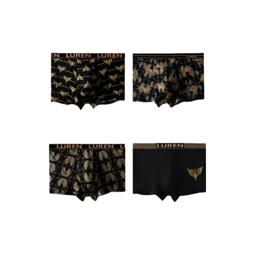 Tingqu Golden Jar+Golden Сетка+Белая клетка+Однотонный Мужской Боксеры