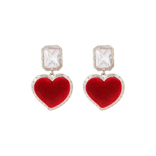 Серьги из фиолетового медного сплава женские