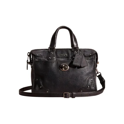 COACH Rhyder Кожа Доска для ноутбука Сумка Сумка через плечо Сумка через плечо Средний Женская Черная