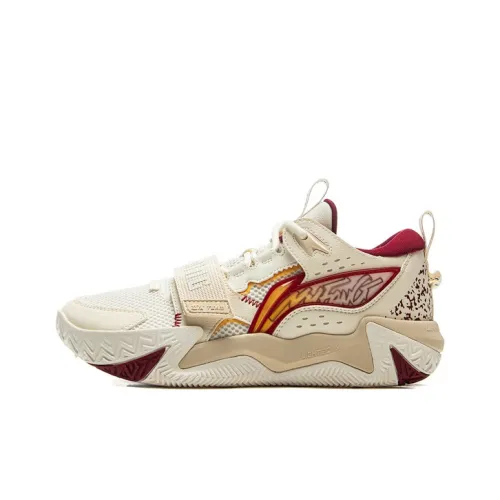 LINING YOUNG Blooming TEAM Детские баскетбольные кроссовки Низкий Топ Экрю/Рок Белый Серый Унисекс