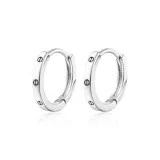 Серебряное кольцо, серьги-кольца [1 пара]