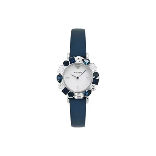 EMPORIO ARMANI Наручные часы Кварцевый механизм Кожаный ремешок 31 мм Белый циферблат Женские часы