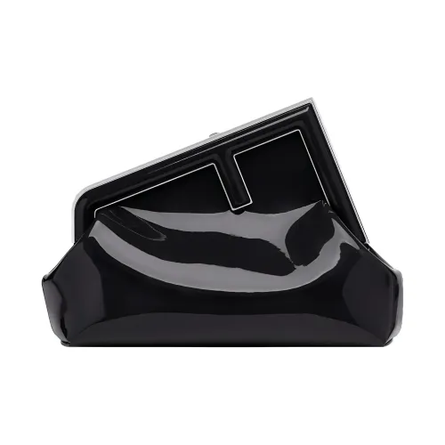 FENDI Лакированная кожа Телячья кожа Сумка через плечо Клатч Женская Черная