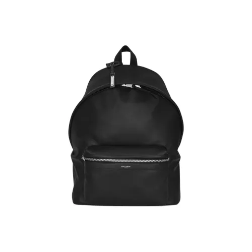 SAINT LAURENT Городской кожаный рюкзак женский черный