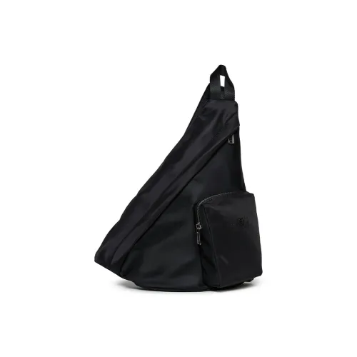 MM6 MAISON MARGIELA Нейлоновая сумка Sling для ребенка черного цвета