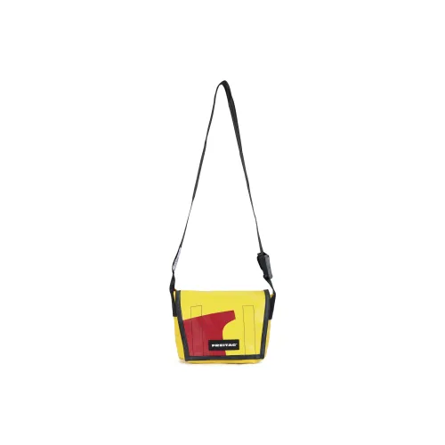 FREITAG PVC Курьерская сумка Сумка через плечо Сумка на плечо Средняя Унисекс Красный и Желтый