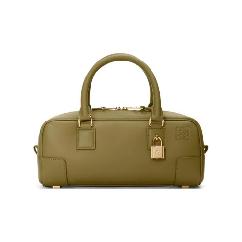 LOEWE Amazona Napa Голень Кожа Сумка через плечо Сумка Обычная Женская Оливково-зеленая