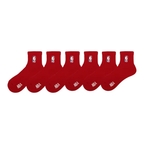 NBA Носки Crew Мужские 6 пар Праздничный Красный