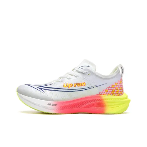 Кроссовки Up Run для бега, низкий топ, белый и красный, мужской