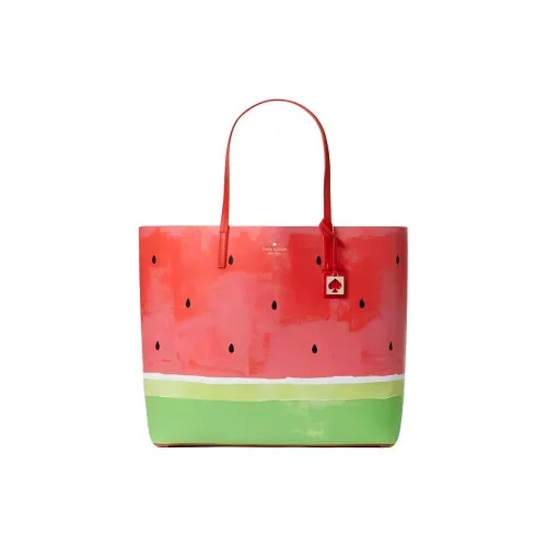 Kate Spade Кожа Тоут Сумка Сумка для покупок Сумка Женская Красная и Зеленая