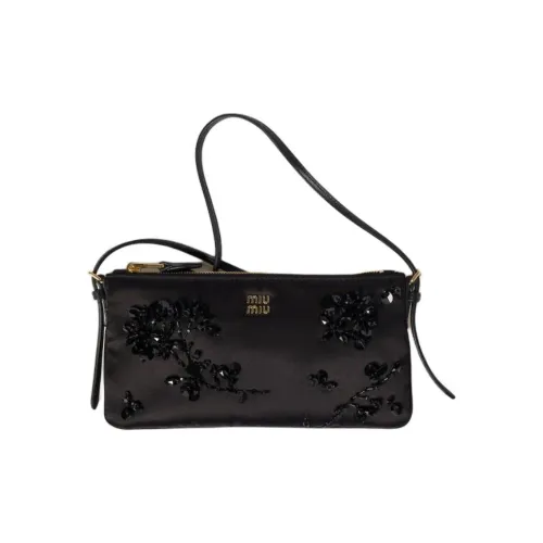 MIU MIU Шелковая сумка через плечо Mini Женская Черная
