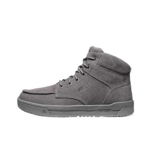 KEEN Gibson Slip Resistant Abrasion Resistant Waterproof Insulated High Top Casual Shoes Men's Gray KEEN Gibson противоскользящий устойчивый к истиранию водонепроницаемый термозащитный высокий топ повседневная обувь мужская серый