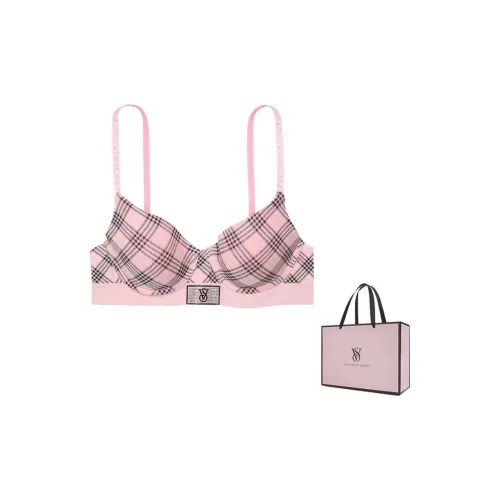 Victoria's Secret 24 Big Show Коллекция Бюстгальтер Женский Розовый Клетка