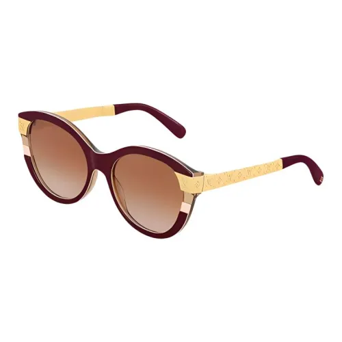 LOUIS VUITTON Пластиковая оправа ацетат металл кошачий глаз солнцезащитные очки женские бордовый