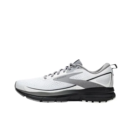 Brooks Амортизация и Устойчивость к Износу Покрытие Низкий Топ Тренировочные Спринт Беговые Кроссовки Мужские Белые