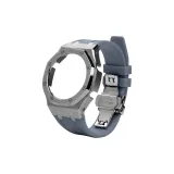 Серебряные песочные чехлы для часов, серые ленты