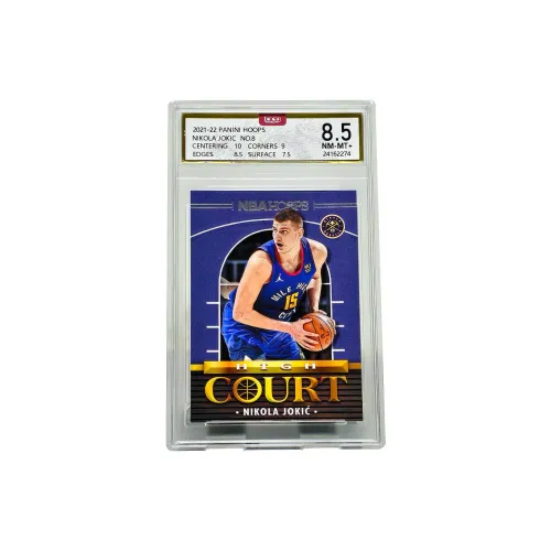Панини Никола Йокич Баскетбольная Карта Готовый Прыгать и Слампить HTGH Корт LARGE LOGO Момент Золотая Этикетка Сертифицированные Карточки 1 Упаковка