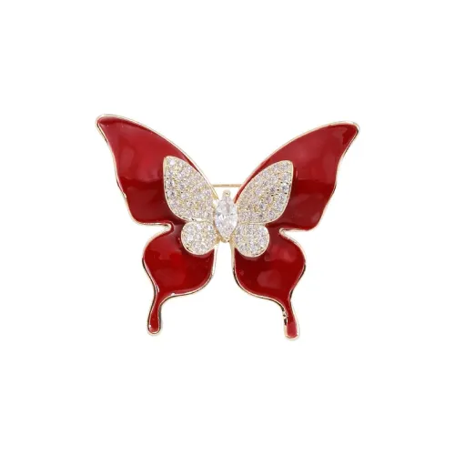 Фиолетовый медный сплав броши женские