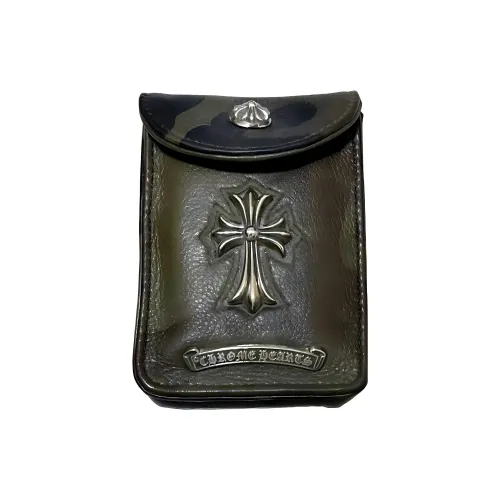 Chrome Hearts Кожа Хранение Сумка Мужская Зеленая