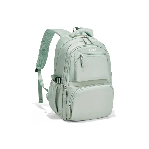 Sisea Ткань Рюкзак And Ноутбук Сумка Обычный Унисекс Черный Мятно-зеленый