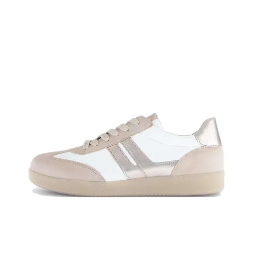 Gabor Модный Низкий Топ Скейтборд Кроссовки Женские Белые Розовые